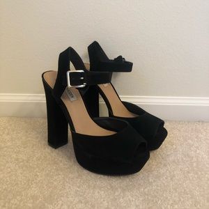Black Suede Steve Madden Heels - 9.5